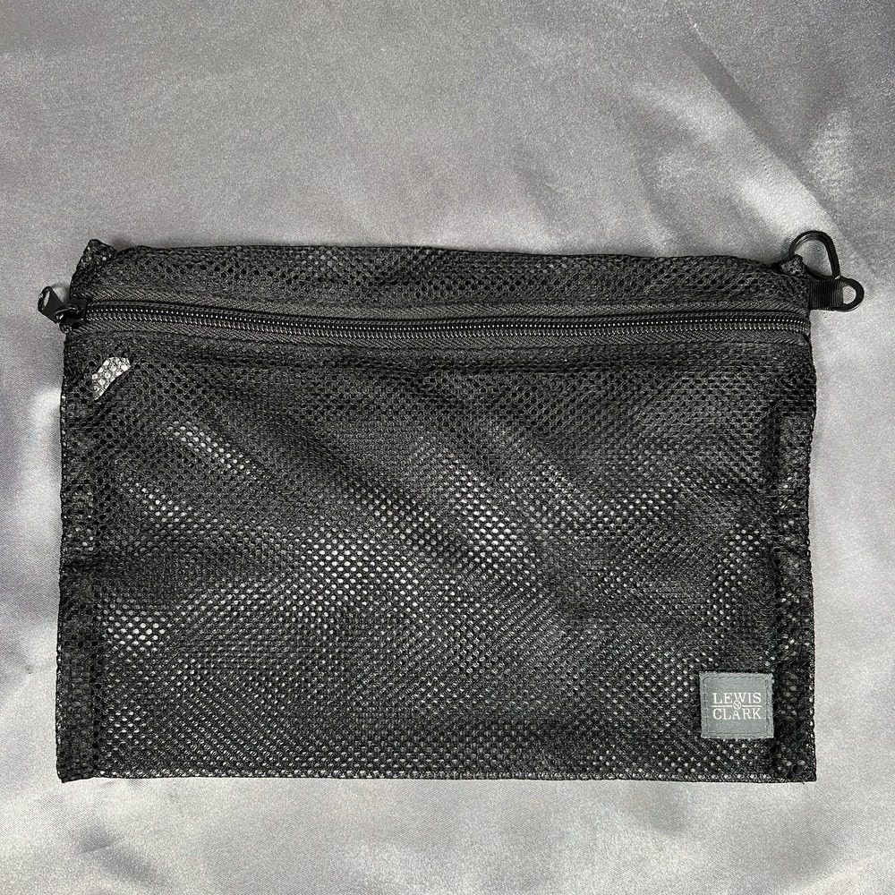 Lewis N. Clark 10" Mesh Pouch Zipper Small Nylon Travel Mini Makeup Organize Bag